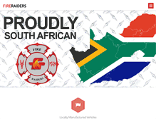 Tablet Screenshot of fireraiders.co.za